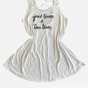 White cover up with Graphic Print